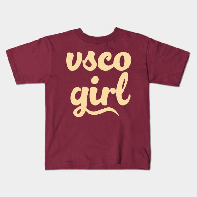 VSCO GIRL / Typography Gift Design Kids T-Shirt by DankFutura